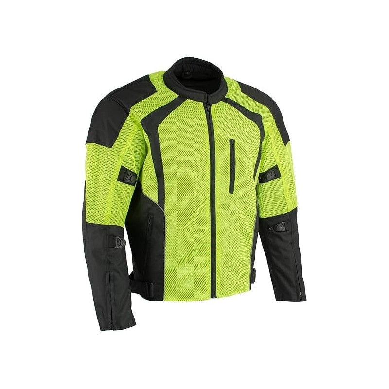 Milwaukee Leather gepanzerte Mesh-Motorradjacke, Ganzjahres-Reitjacke