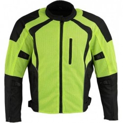 Milwaukee Leather gepanzerte Mesh-Motorradjacke, Ganzjahres-Reitjacke