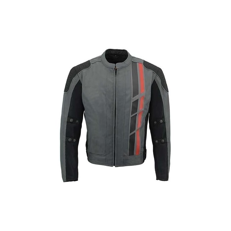 Milwaukee Leather Herren-Rennjacke aus gepanzertem Mesh,Fahrradjacken