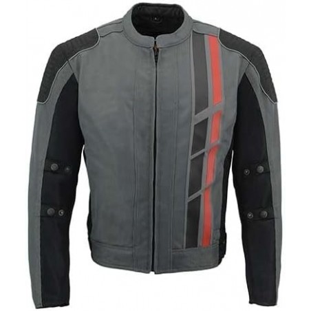 Milwaukee Leather Herren-Rennjacke aus gepanzertem Mesh,Fahrradjacken