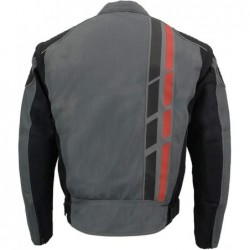 Milwaukee Leather Herren-Rennjacke aus gepanzertem Mesh,Fahrradjacken