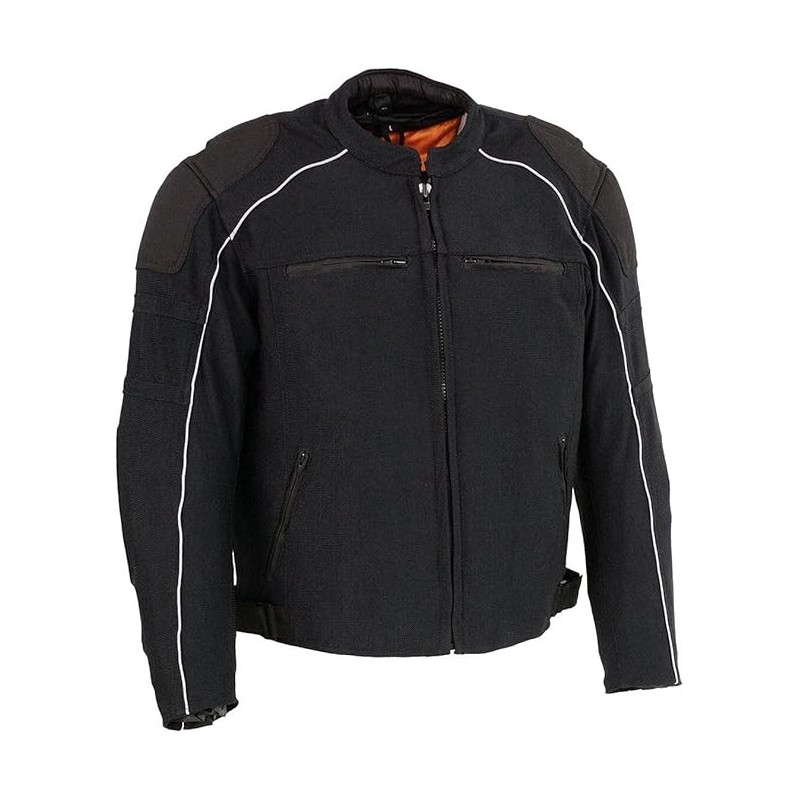 Milwaukee Leather Gepanzerte Textil-Motorradjacke – alle Jahreszeiten