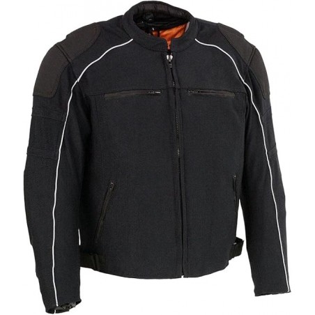 Milwaukee Leather Gepanzerte Textil-Motorradjacke – alle Jahreszeiten