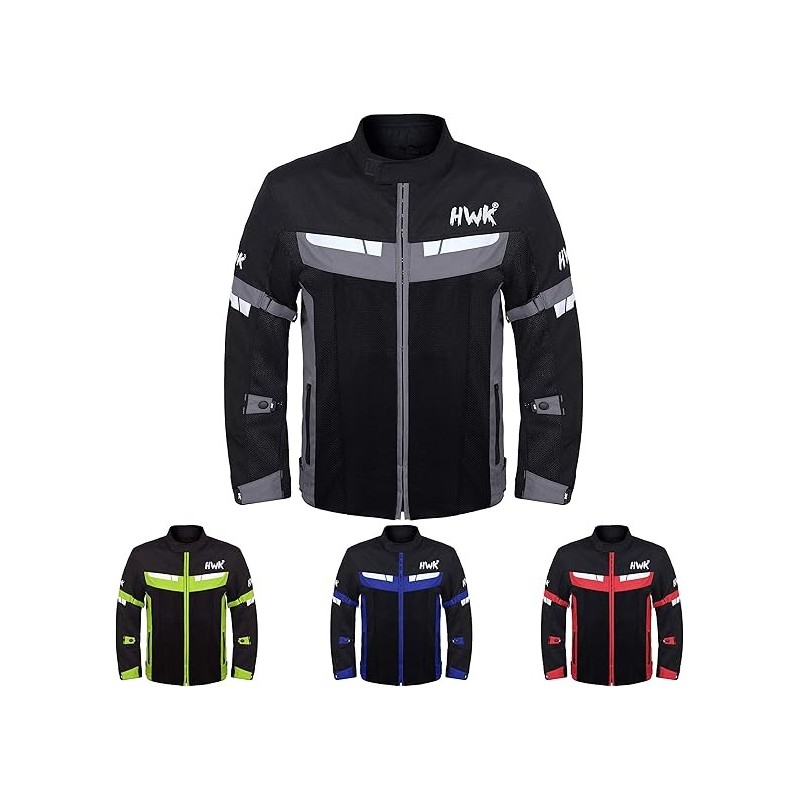 HWK Netz-Motorradjacke,Reiten,Air-Motorradjacke,Biker,CE-gepanzert