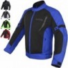 Netz-Motorradjacke für Herren,zum Reiten,Rennen,gepanzert,Blau