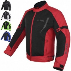 Netz-Motorradjacke für Herren,zum Reiten,Rennen,gepanzert,Rot