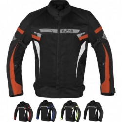 ALPHA CYCLE GEAR Atmungsaktive Motorradjacke, Netzstoff,orange Farbe