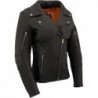 Milwaukee Leather Damen Motorradjacke Vented