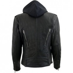 Milwaukee Leather MLL2575 Belüftete Motorradjacke mit Kapuze für Damen