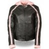 Milwaukee Leather King Damen Streifen Jacke,rose