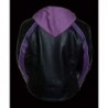 Milwaukee Leather King Damen Streifen Jacke,violett