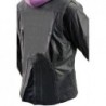 Damen violett Leder Hoodie Jacke mit reflektierendem Tribal Design