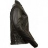 Milwaukee Leather Damen Reflektierende Sterne Schwarz Nietenjacke Leder