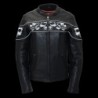 Milwaukee Leather Damen-Scooterjacke,reflektierend, Totenkopf-Grafik