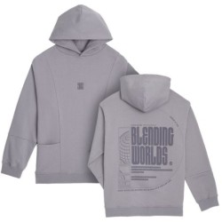 "Unlocked Hoodie" Kapuzenpullover grau von Knossi Größen:XXL