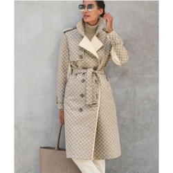 Trenchcoat mit edlem M-Logo-Jacquard,Größe:40