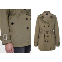 Zweireihige Trench-Jacke mit Steppfutter,Größe:36